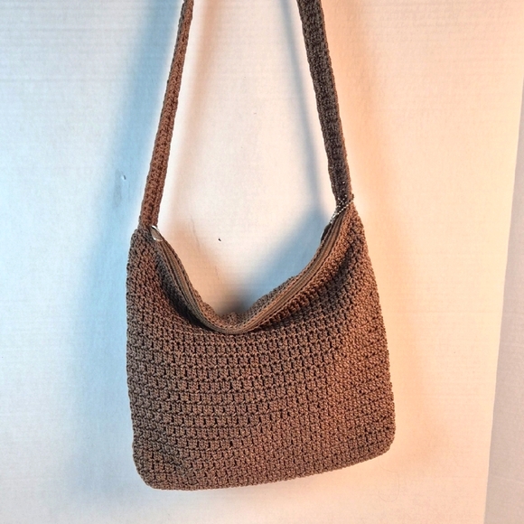 Beautiful Talbots light brown crochet shoulder bag - Picture 3 of 10